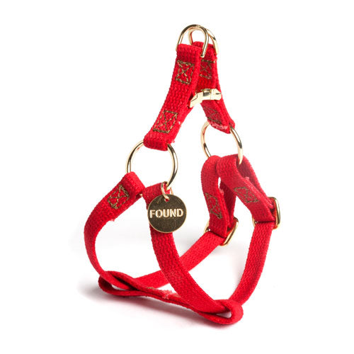 Found My Animal Red Cotton Cat & Dog Harness
